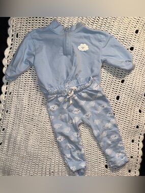Cat & Jack Baby Light Blue Cloud Zip Pullover
